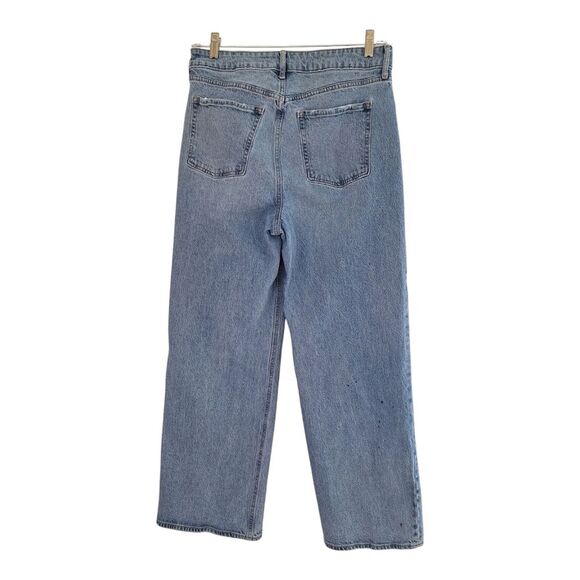 Old Navy Sky-Hi Wide Leg Jeans Lois Tummy Coverage Baggy size 10 Distressed 2022 - Picture 4 of 16